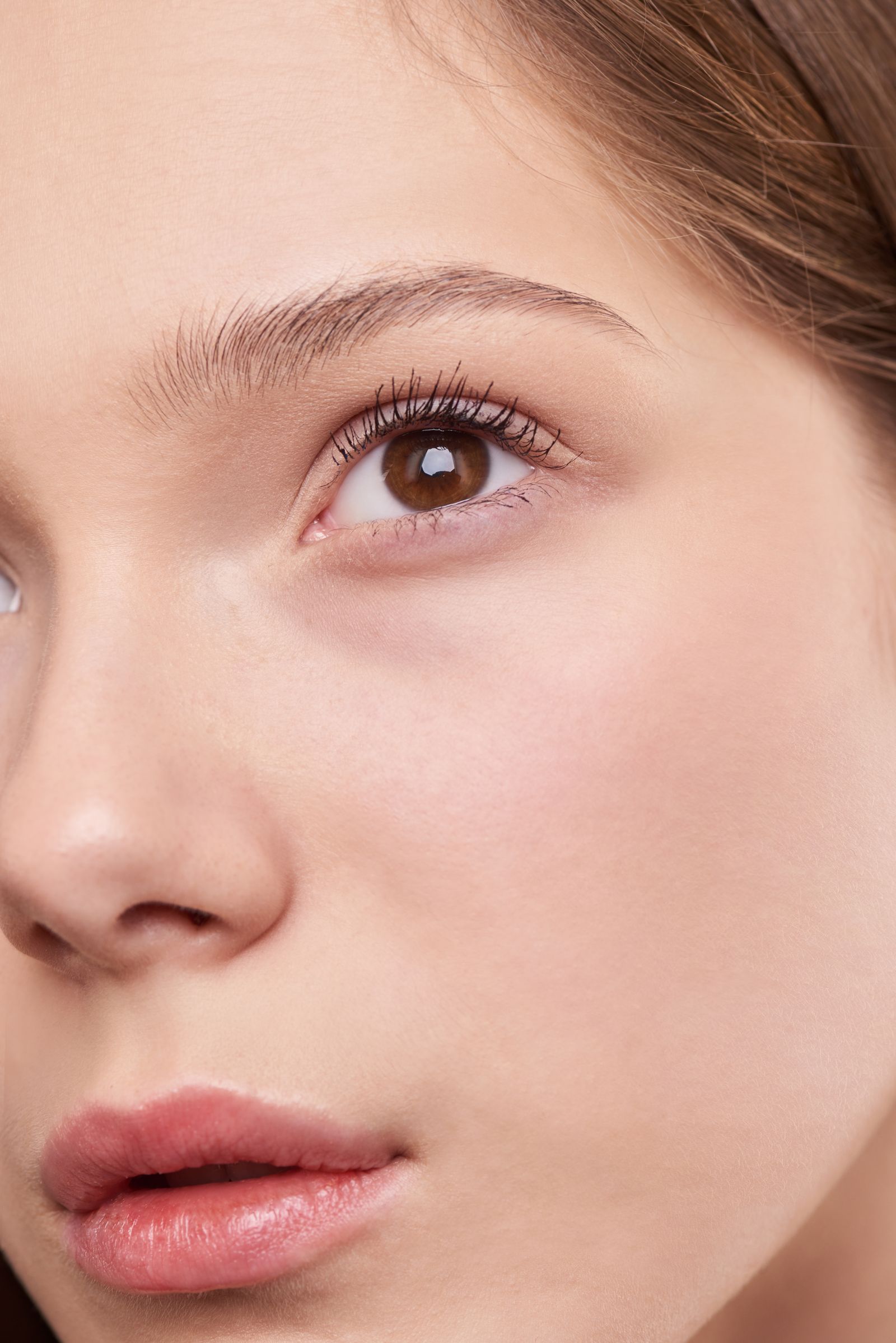 Close-up of luminous makeup