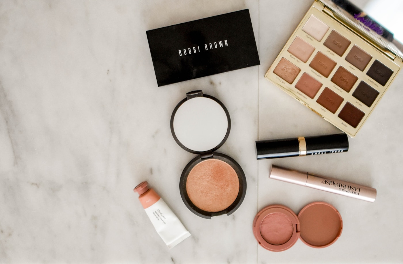 Soft glam makeup look with rose-gold tones
