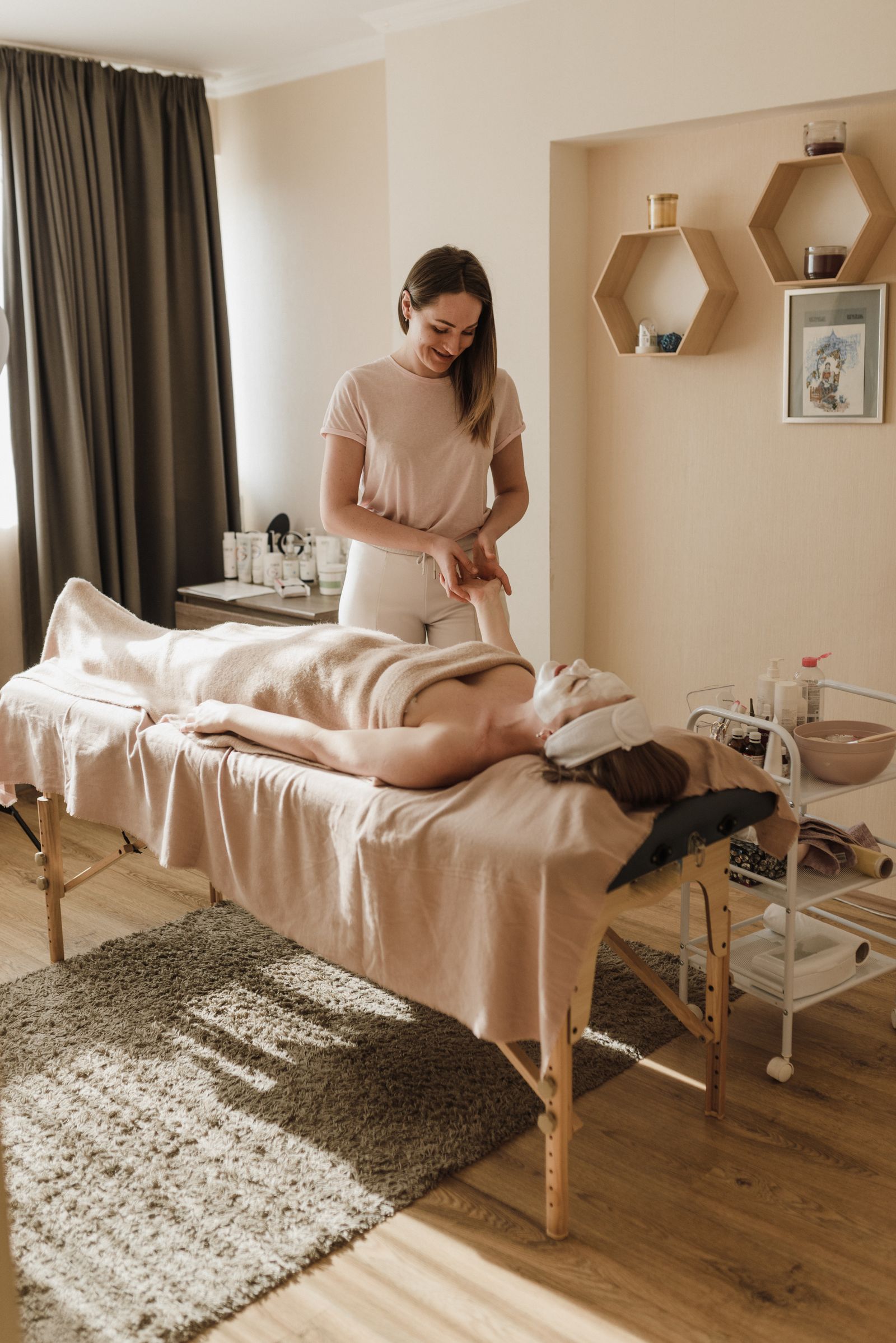 Spa facial in a quiet treatment room